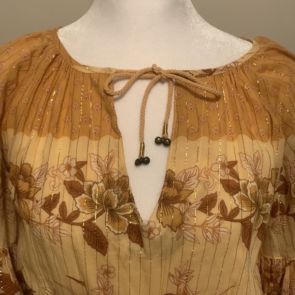 Spell & The Gypsy Collective Coco Lei Flutter Metallic Mini Play Dress Size XXS - Picture 13 of 16